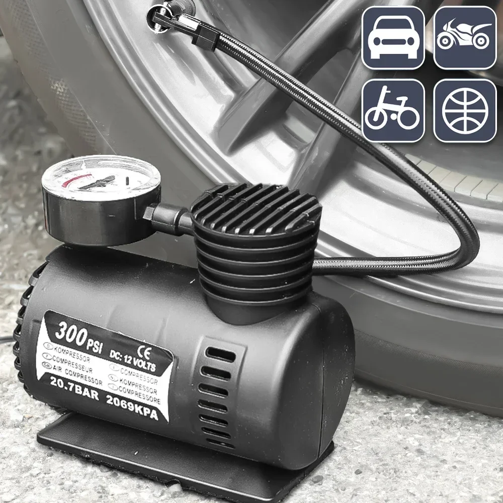 12V 300PSI Elektrischer Mini-Luftkompressor Auto Elektrische Reifen-Luftpumpe Elektrische Luftpumpe