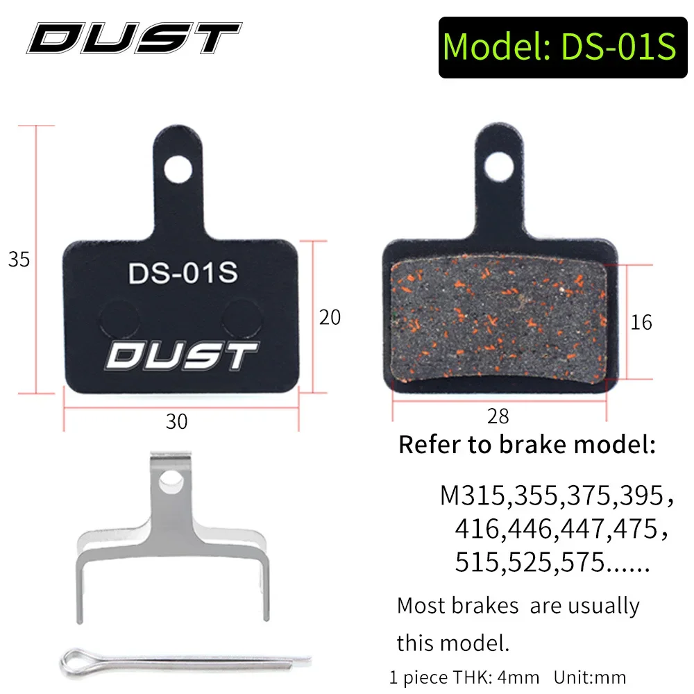 DUST 1 Set Halbmetallische Fahrrad-Hydraulikbremsbeläge MTB – Bild 6