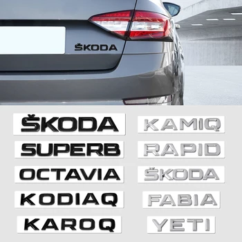 Auto Styling Emblem Körper Stamm Aufkleber Außen Zubehör Für Skoda Fabia Kamiq Karoq Kodiaq Octavia Schnelle
