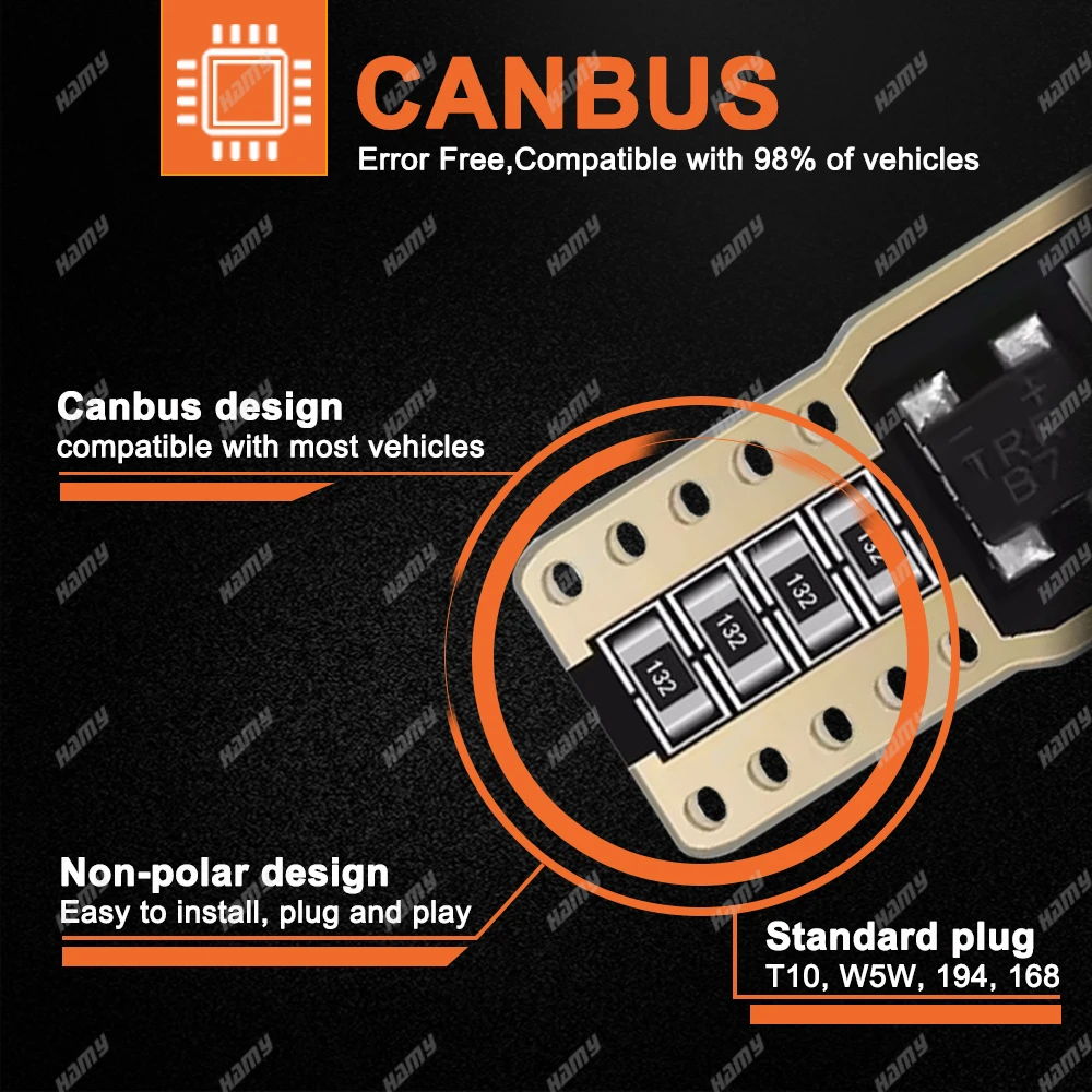 T10 w5w LED-Lampe Canbus Auto Innen kuppel Tür Handschuh fach – Bild 4