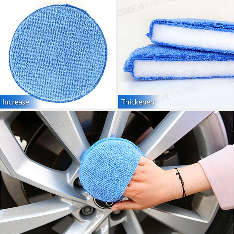 SEAMETAL 5/10Pcs Auto Detaillierung Applikator Pads Auto Pflege – Bild 3
