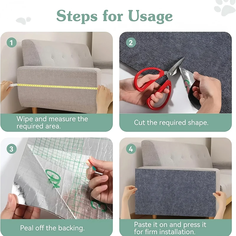 Wand selbstklebend Anti-Katzen-Kratz-Sofa DIY Katzen Kratzschutz – Bild 6