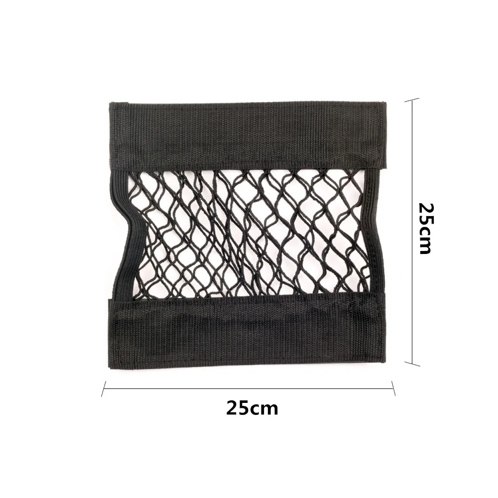 Auto Zurück Hinten Mesh Kofferraum Sitz Elastische String Net Magie Aufkleber Universal Lagerung Tasche Käfig