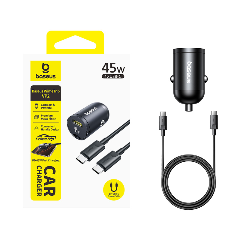 Baseus 45 W Mini-Autoladegerät UFCS PPS QC PD Schnellladung für Tablets iPhone 17 16 15 14 13 Samsung Xiaomi