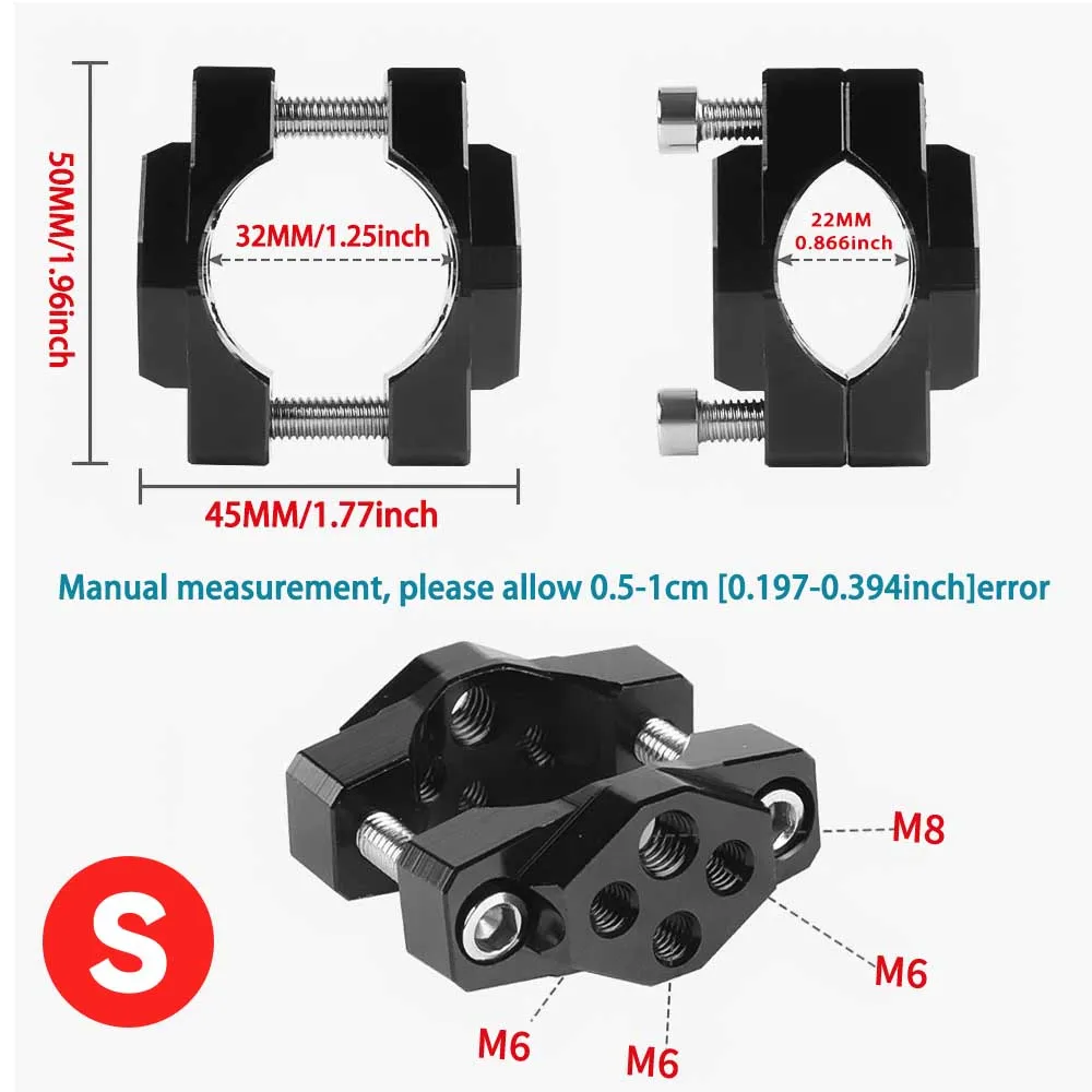 22-32mm Motorrad-Lenkerhalterung Klemmhalterung für LED-Scheinwerfer – Bild 4