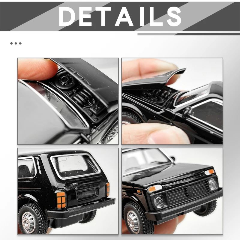 1/43 Russisches Retro-Automodell, Druckguss-Metall, Exquisites – Bild 3