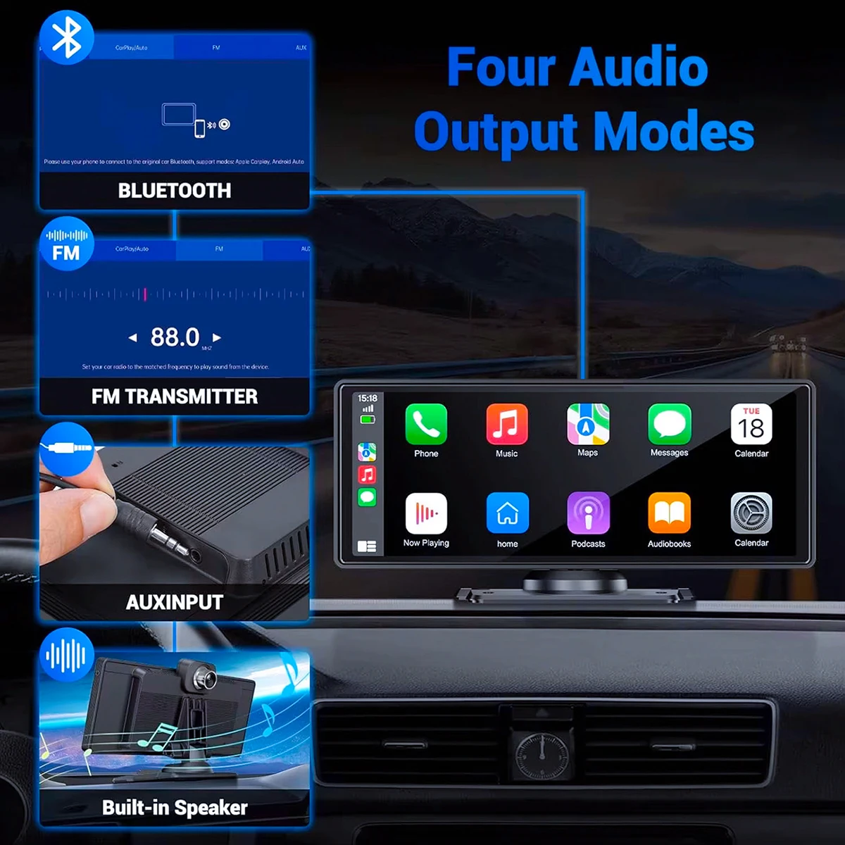 Pionray 7/10 Zoll Android Auto Universal Tragbare CarPlay für Auto – Bild 5