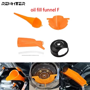 Motorrad Primäre Fall Öl Füll Trichter Öl Filter Abdeckung Trichter Set Für Harley Touring Dyna Sportster