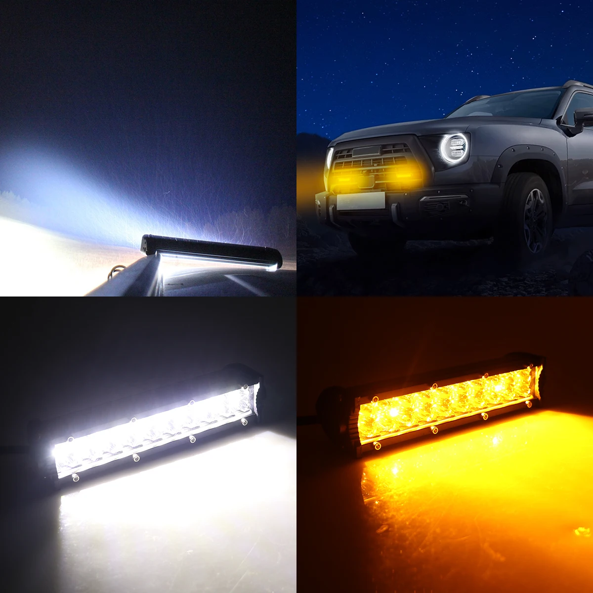 Motorrad-Scheinwerfer, LED-Lichtleisten-Set für den Lenker, 60 W LED – Bild 5