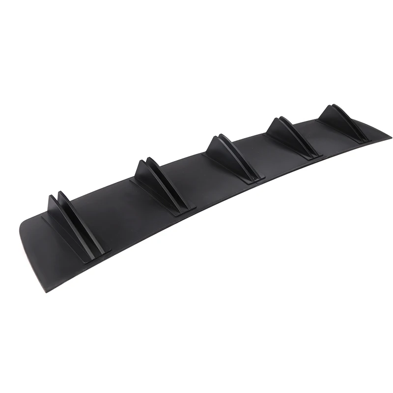 Universal Auto Heckstoßstange Lippe ABS Doppelflügel Hinten Shark Chassis Fin Stil Gebogene Stoßstange Lip