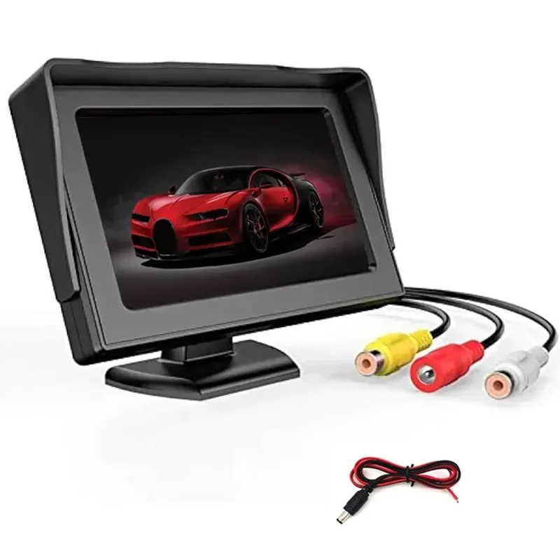 4,3-Zoll-Auto-Display, einfach zu installieren, hochauflösendes Rückfahrbild, universeller Auto-Monitor
