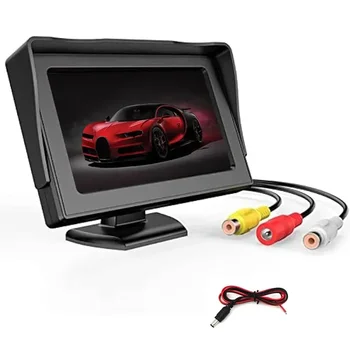 4,3-Zoll-Auto-Display, einfach zu installieren, hochauflösendes Rückfahrbild, universeller Auto-Monitor