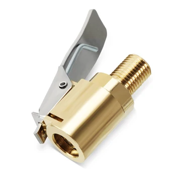 Auto Auto Messing 8mm Reifen Rad Reifen Luftfutter Inflator Pumpe Ventil Clip Klemme Stecker Adapter