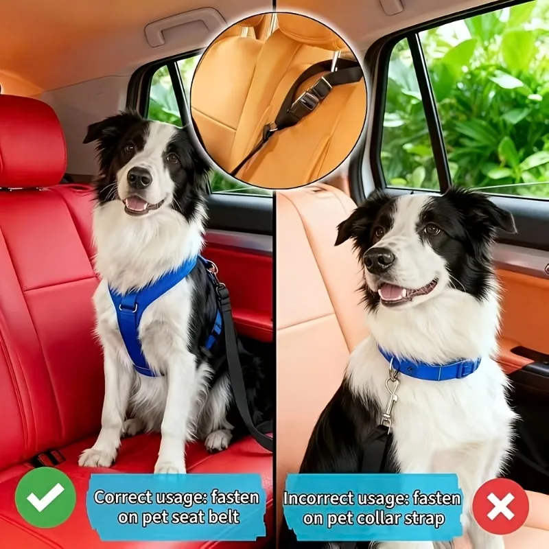 1 Verstellbarer Sicherheitsgurt für Hunde mit G-förmiger – Bild 6