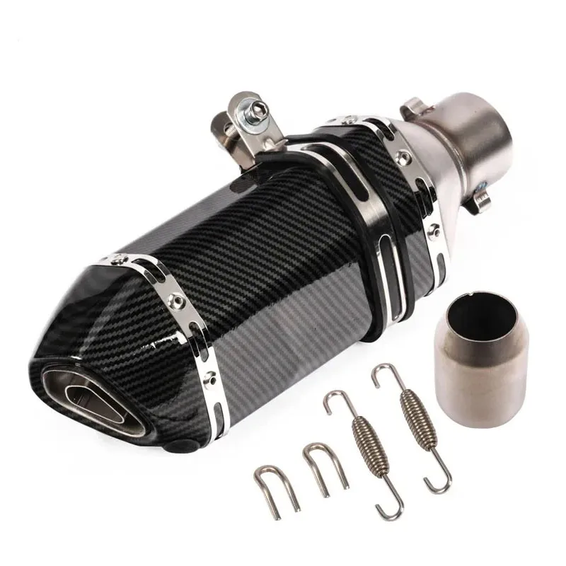 51 mm Universal Motorrad Auspuff Schalldämpfer Edelstahlrohr