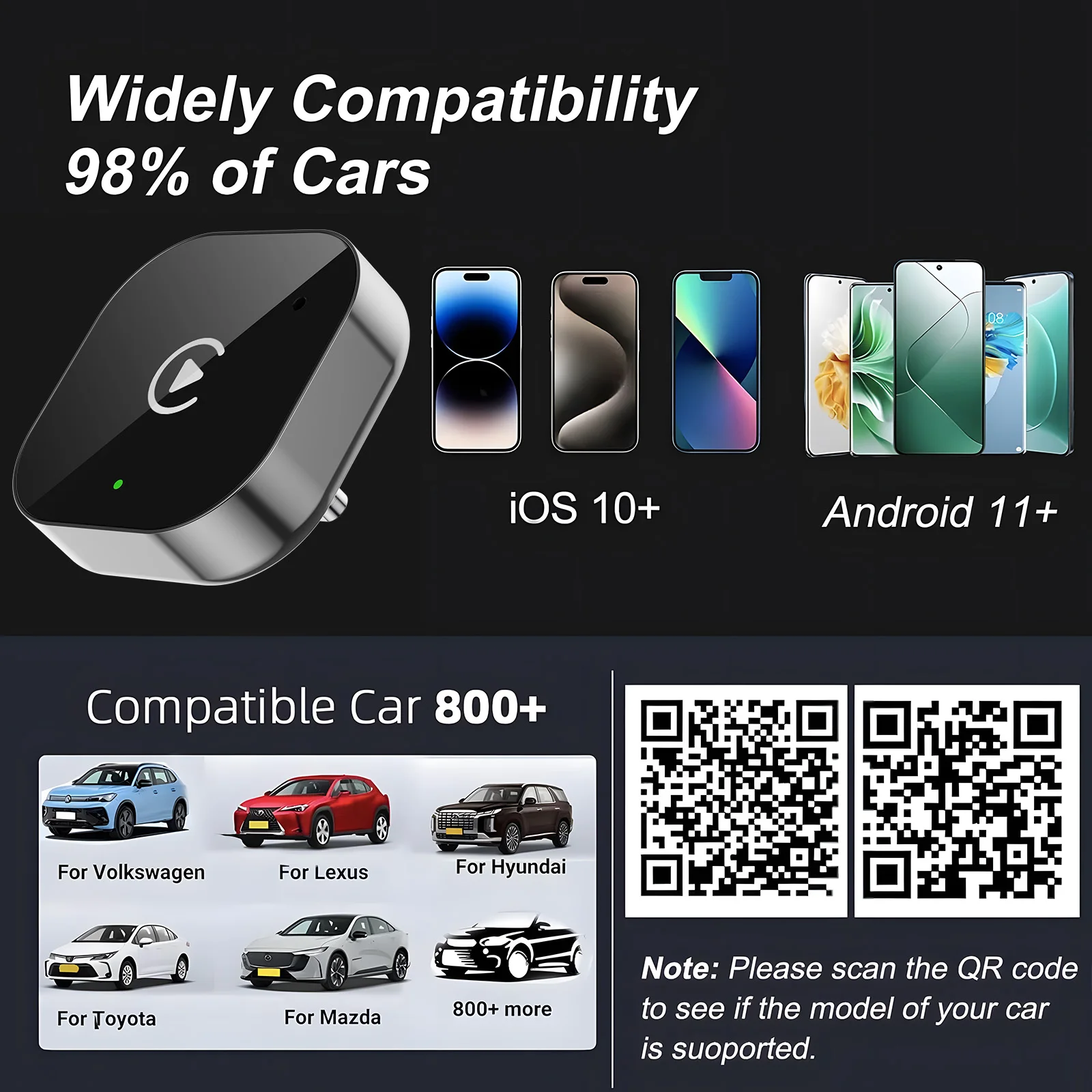 2026 Kabelloser CarPlay-Adapter CarPlay & Android Auto – Bild 5