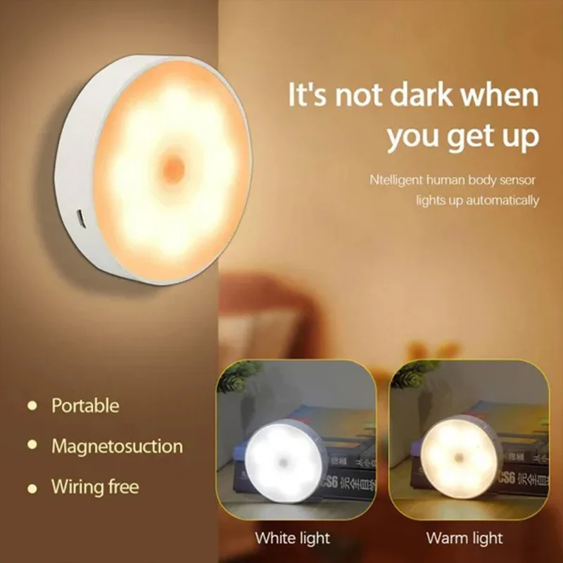 Motion Sensor LED Nachtlicht USB Aufladbare Nacht Lampe Für Küche – Bild 6