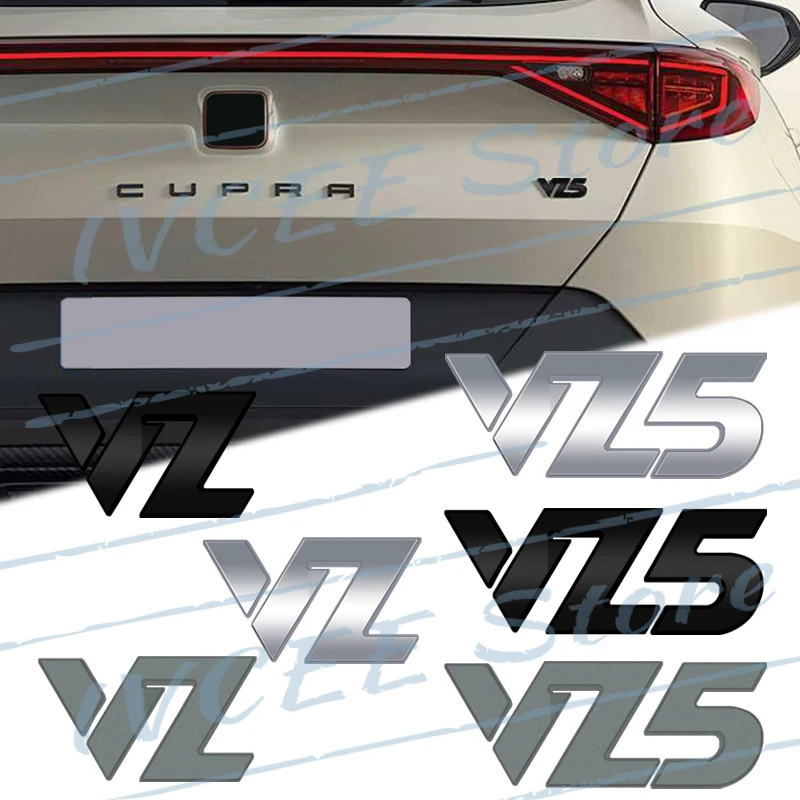 Autozubehör Metall VZ VZ5 Emblem Heckkoffer Karosserieabzeichen Aufkleber für Seat Arona Altea Leon Ibiza