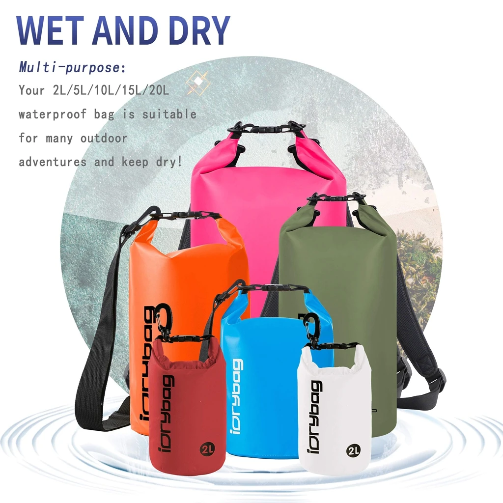 Idrybag Wasserdichte Tasche für Damen und Herren, 2/5/10/15/20 l – Bild 6