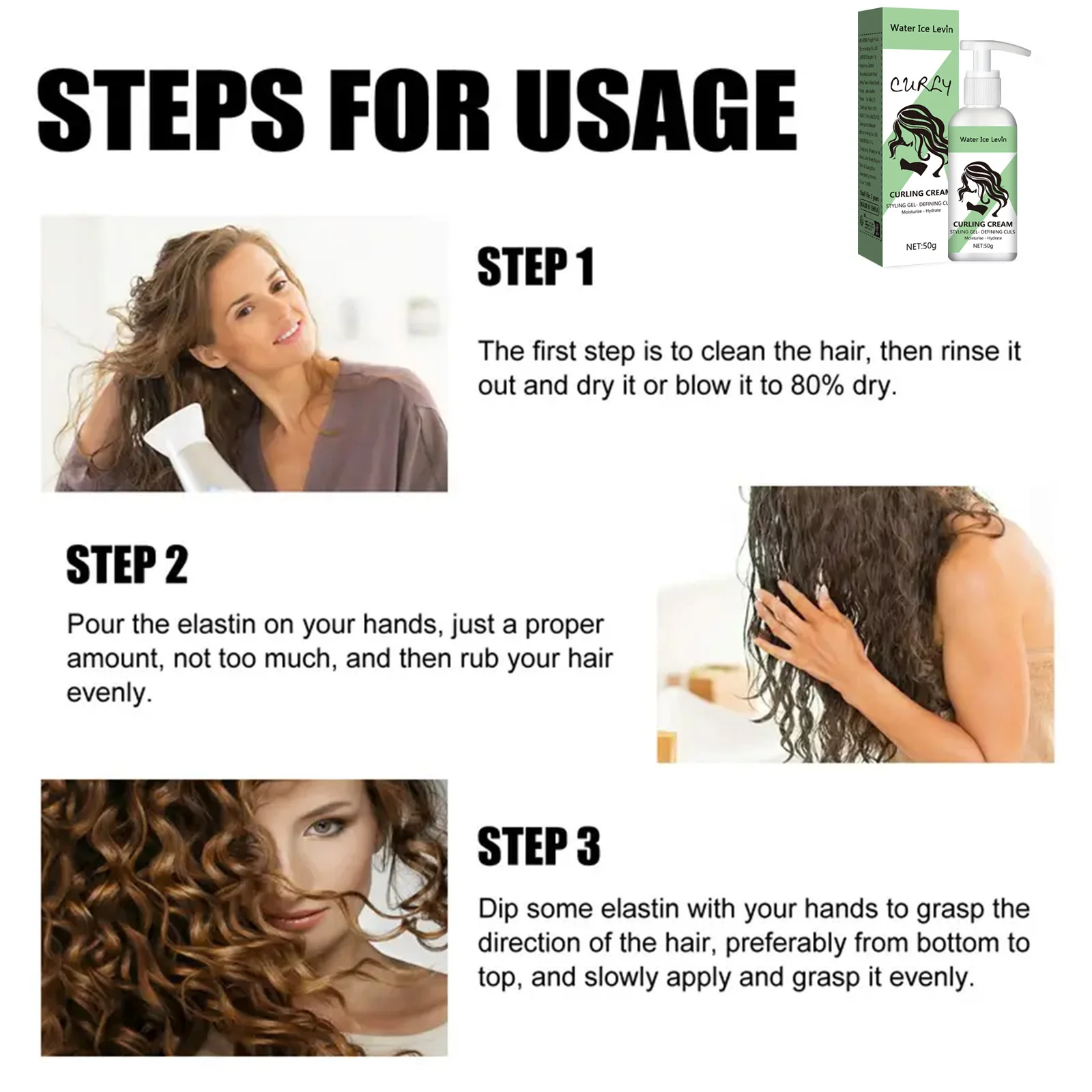 Curly Styling Gel-Lockencreme - Definieren Sie, spenden – Bild 2