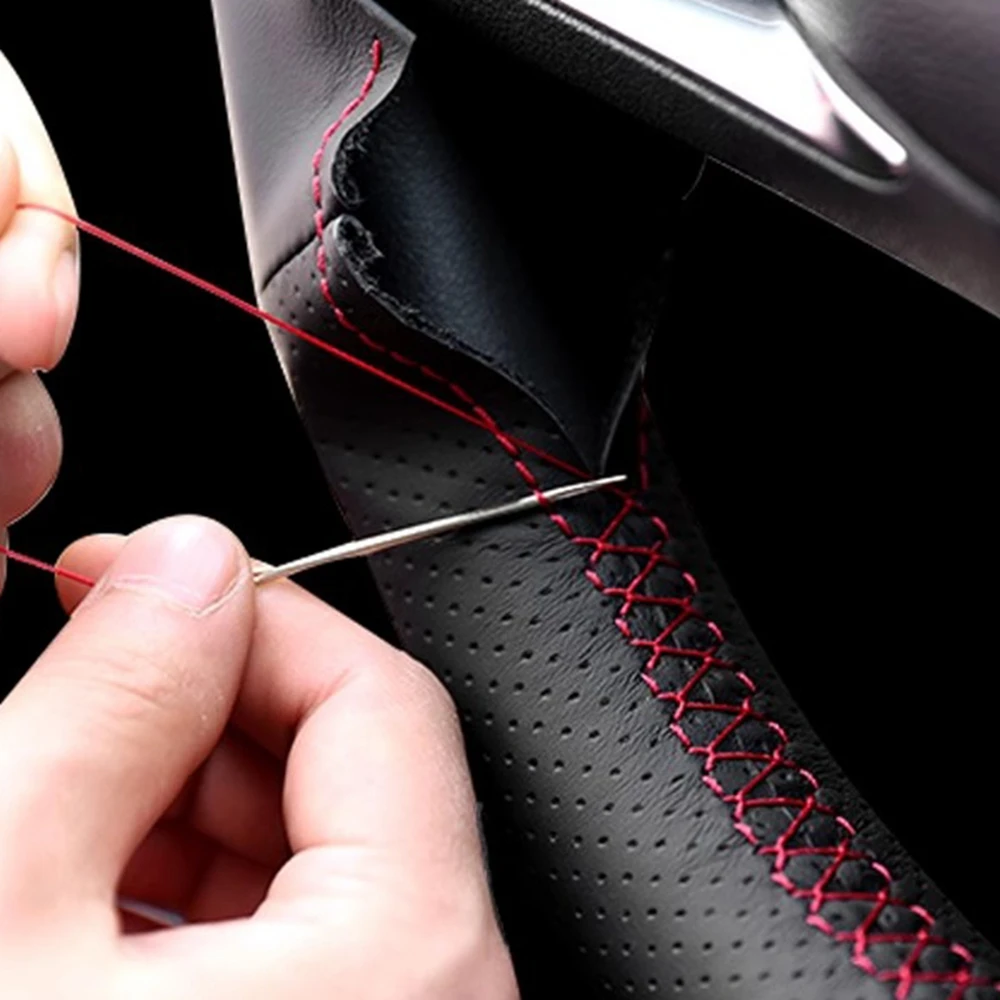 Custom Auto Lenkrad Geflecht Abdeckung Leder M Sport M3 E90 E91 E92 – Bild 3