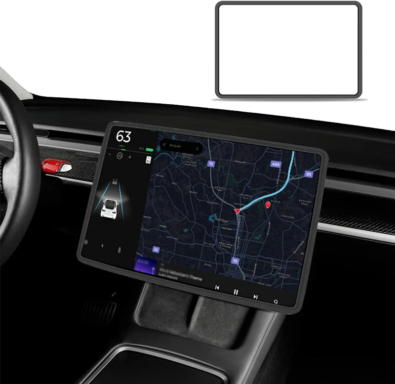Tesla Modell 3/y Silikons chutz rahmen Kanten abdeckung Zentral steuerung Display Navigation Displays chutz