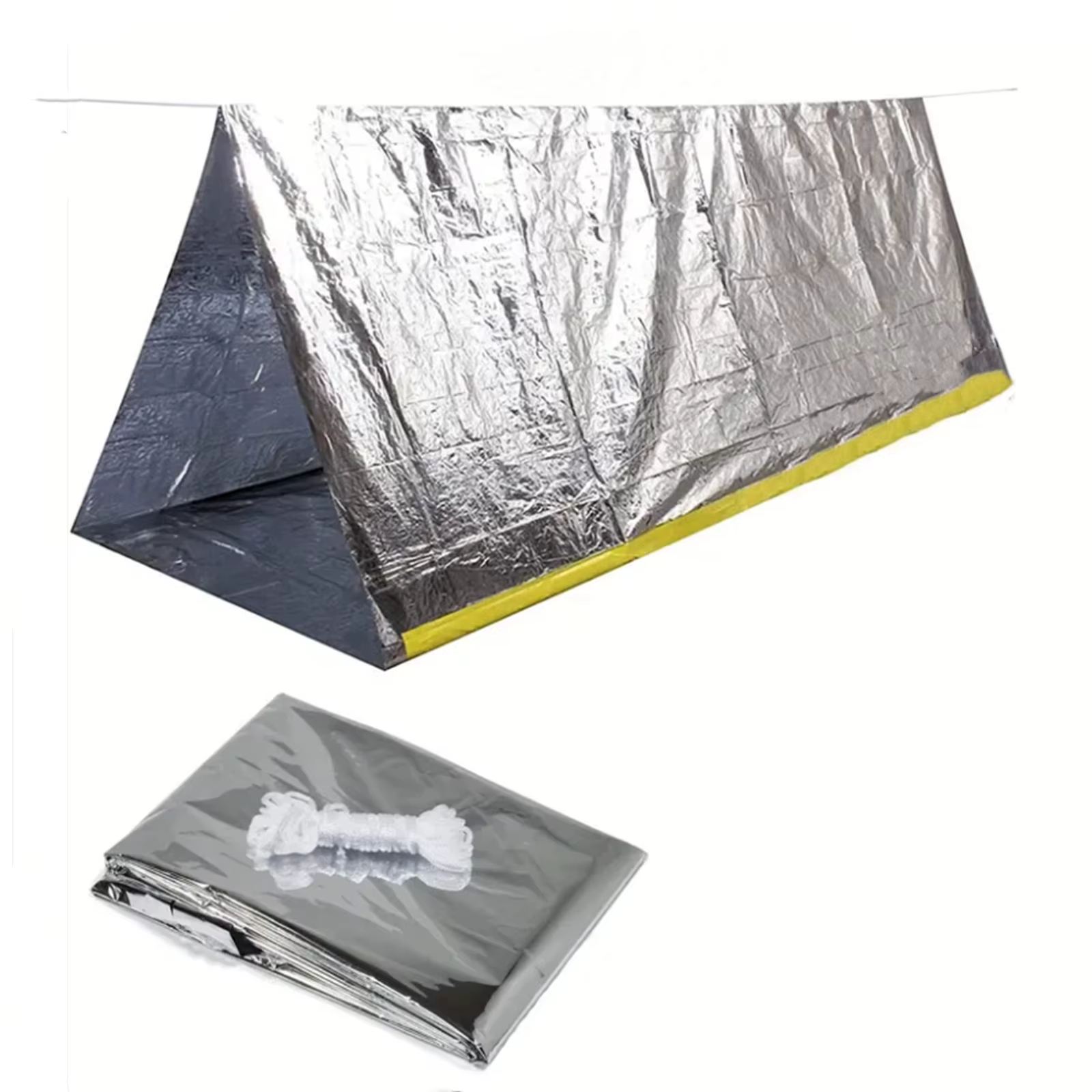 Notfallzelt, Wasserdichtes 2-Personen-Notfall-Röhrenzelt für Camping und Outdoor-Aktivitäten