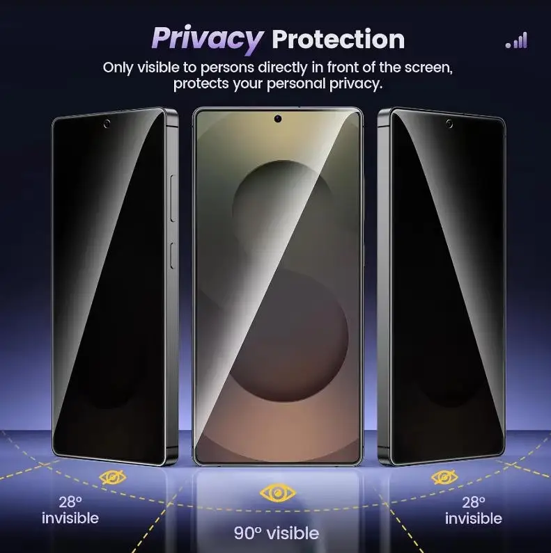 Blickschutz-Panzerglas für Samsung Galaxy S25 S24 Ultra S26 (3 Stück) – Bild 5