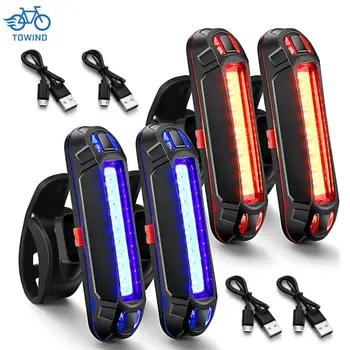 Fahrrad Rücklicht Wasserdichte USB Aufladbare LED Sicherheit Warnung Lampe Fahrrad Blinkende Zubehör Nacht