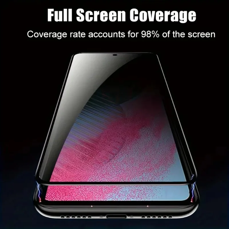 4er-Set Vollflächiger Matter Sichtschutz-Displayschutz für iPhone 15 – Bild 4