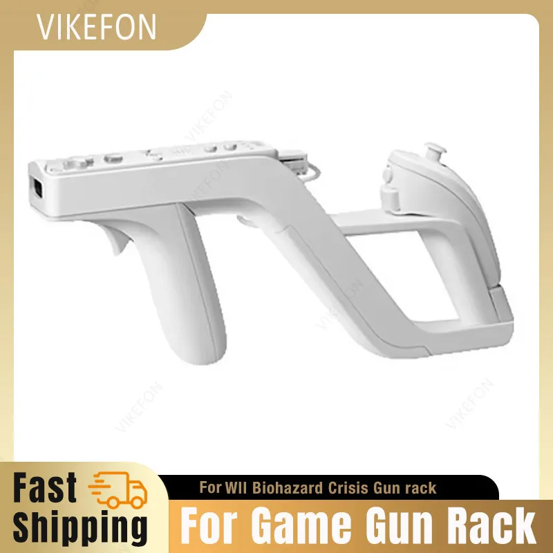 VIKEFON Neue 1Pcs Abnehmbare Für Wii Zapper Pistole für Fernbedienung Gaming Zubehör Spiele Fernbedienung