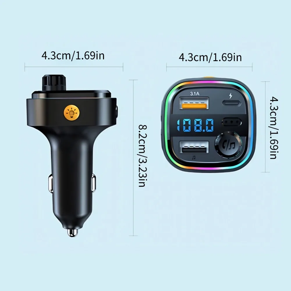 Auto FM-Transmitter Bluetooth Wireless Adapter Freisprechfunktion – Bild 2