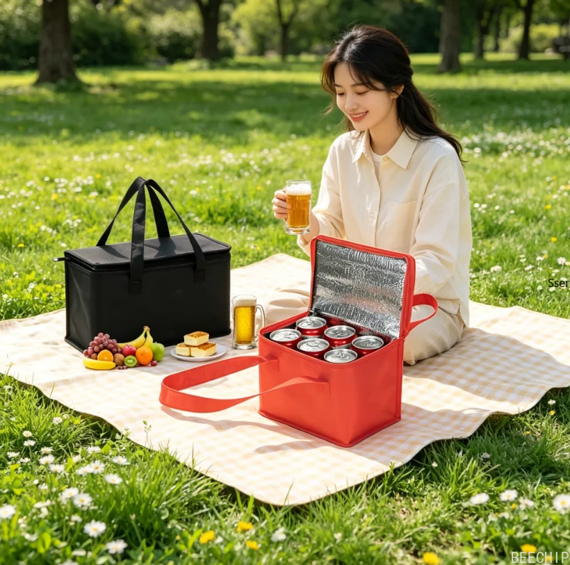 Tragbare Lunch-Kühltasche, faltbare Isoliertasche für Picknick – Bild 4