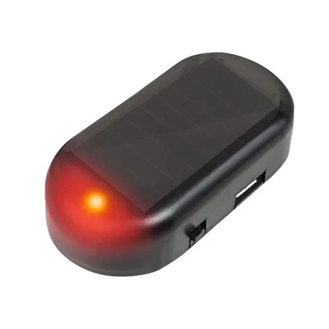 Auto Gefälschte Sicherheit Licht Solar Powered Simulierte Dummy Alarm Drahtlose Warnung Anti-Diebstahl