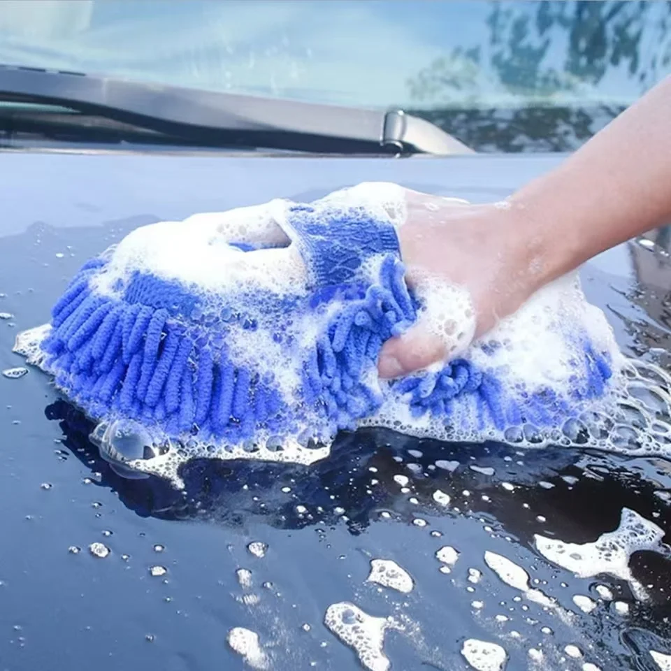 Auto Waschen Handschuh Mikrofaser Chenille Auto Waschen Schwamm Pflege – Bild 3