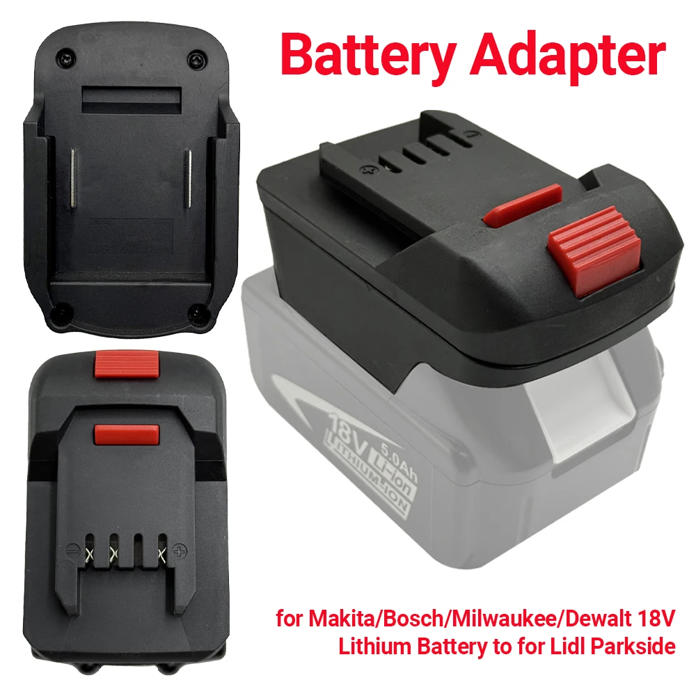 Adapter für Makita/Bosch/Milwaukee/Dewalt 18V Li-Ionen-Akku wandelt sich in Lidl Parkside X20V