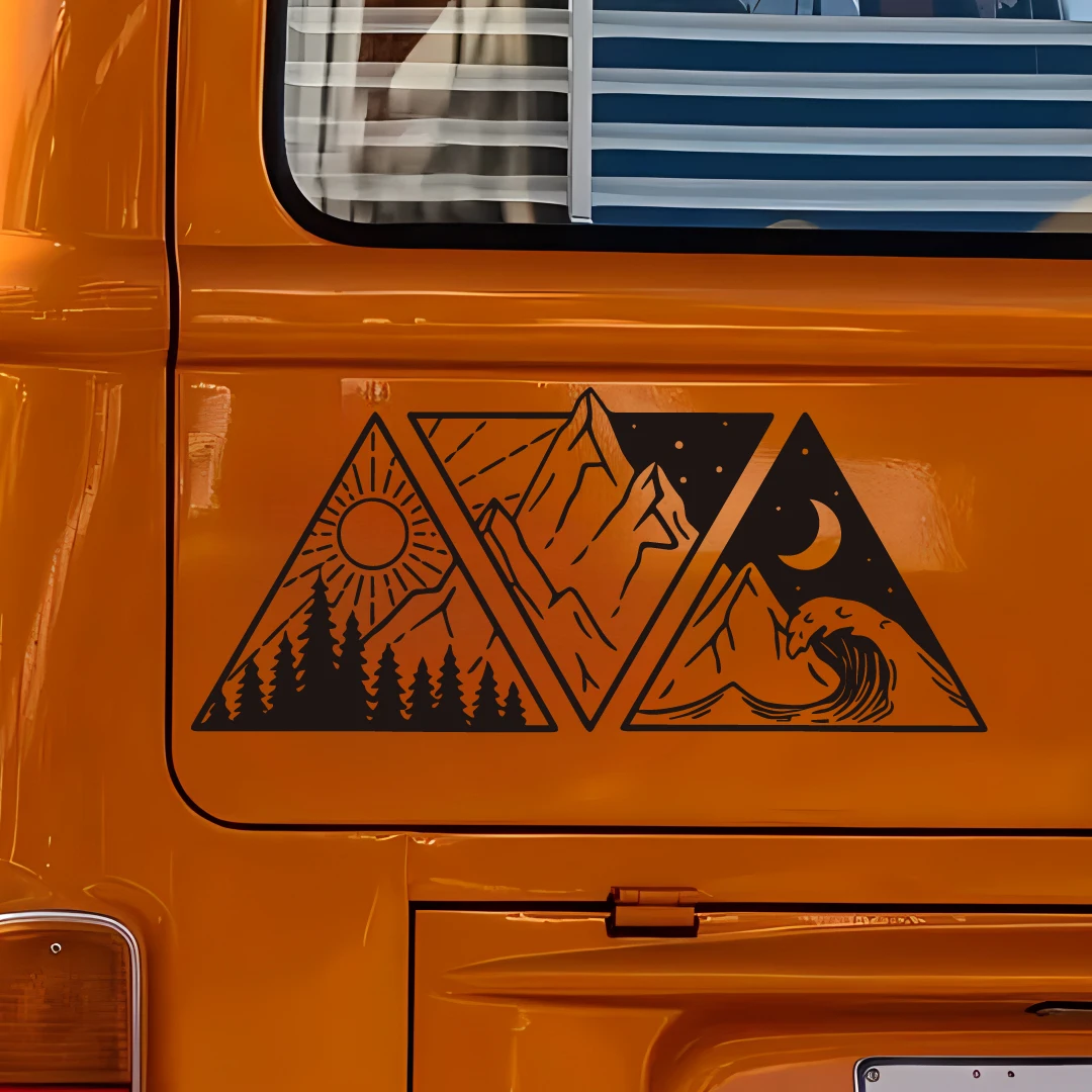 Auto Styling Ocean Mountain Aufkleber, Wohnmobil SUV Dekor Vinyl – Bild 2