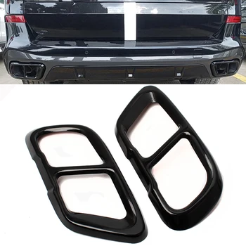 Edelstahl, Auto-Heckdämpfer-Auspuffrohr-Ausgangsabdeckung, für BMW X5 G05 X6 G06 X7 G07 2019-2021 Zubehör