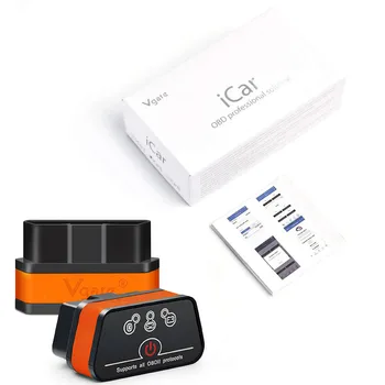 OBD2 Bluetooth Auto-Diagnosegerät ELM327 V2.2 für iOS/Android OBD 2 OBD2 ICAR 2 Fehler-Autodiagnosescanner PK