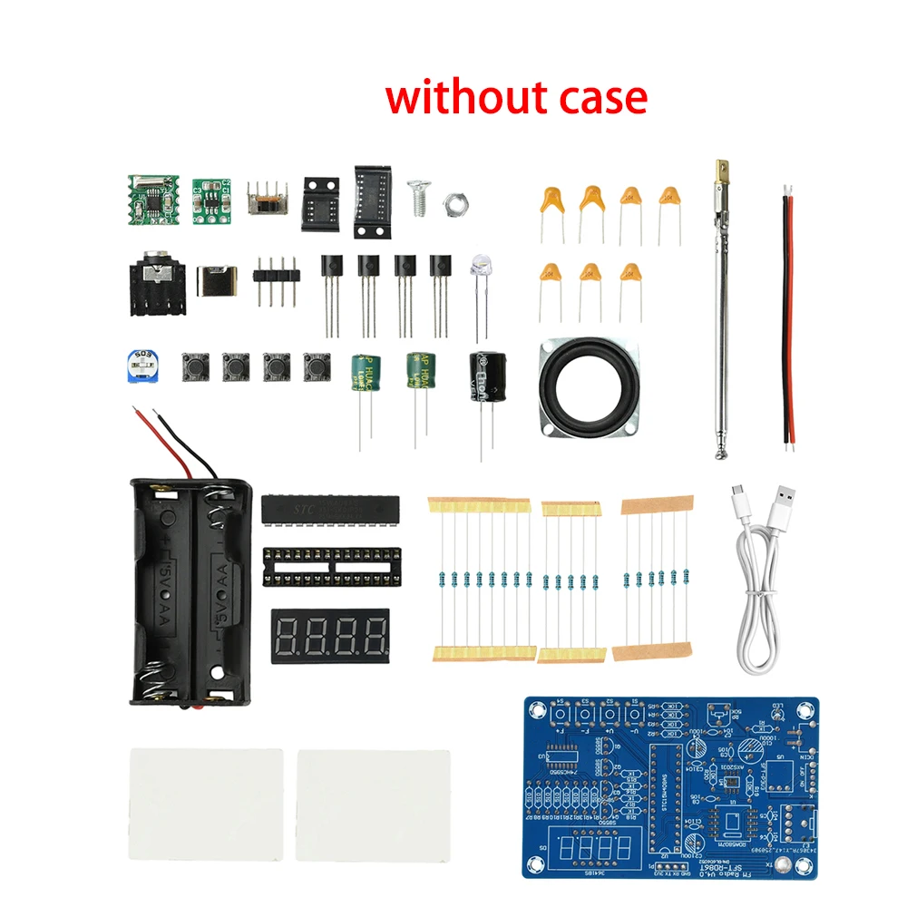 87,5-108 MHz FM Radio Kit Digitales elektronisches Empfängermodul Mikrocontroller DIY Elektronik Kit