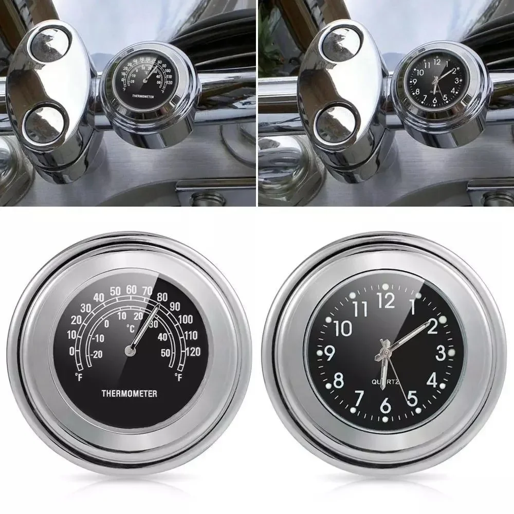 22-25MM Motorrad Uhr Thermometer Temp Gauge Wasserdichte Motorrad – Bild 5