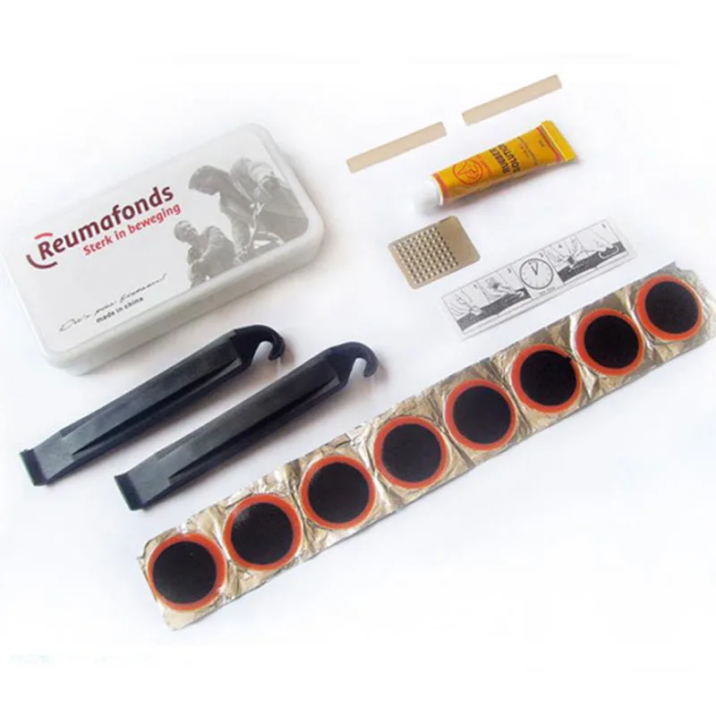 Fahrrad Flache Reifen Reparatur Kit Werkzeug Set 48 stücke Tragbare – Bild 2