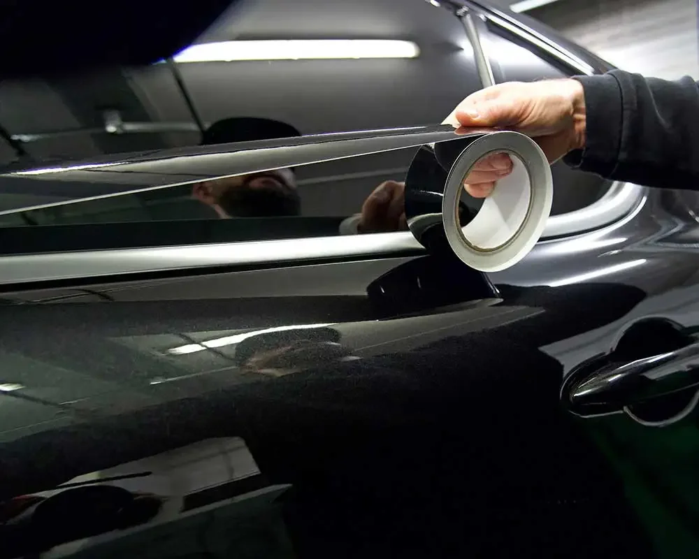 Glänzende schwarze Vinyl Wrap Strip Tape Car Wrap Folie – Bild 4