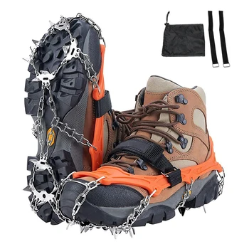 Steigeisen-Schuhe, 19-Spikes, Eis- und Schneegreifer-Schuhe, Camping, rutschfest, Klettern, Schutz zum Joggen