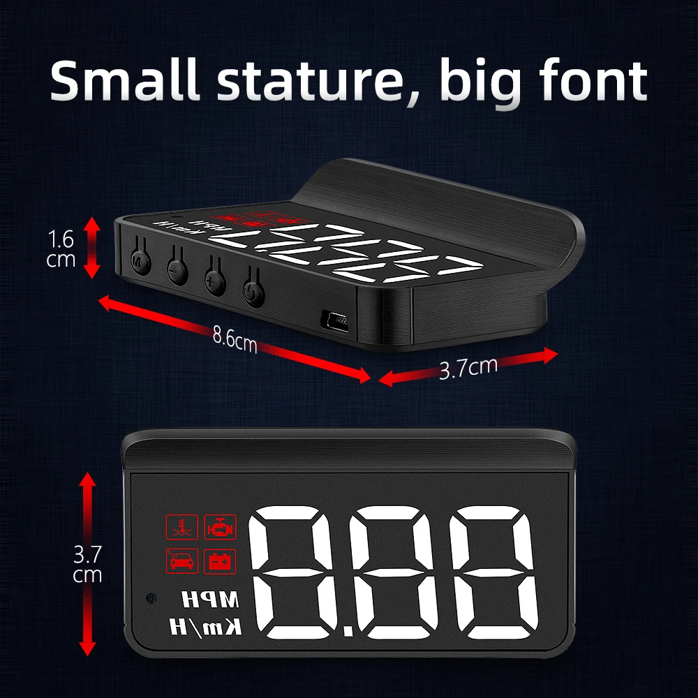 M3 OBD2 HUD / M1 GPS Head-Up-Display Auto-Projektion GPS-Tachometer – Bild 5