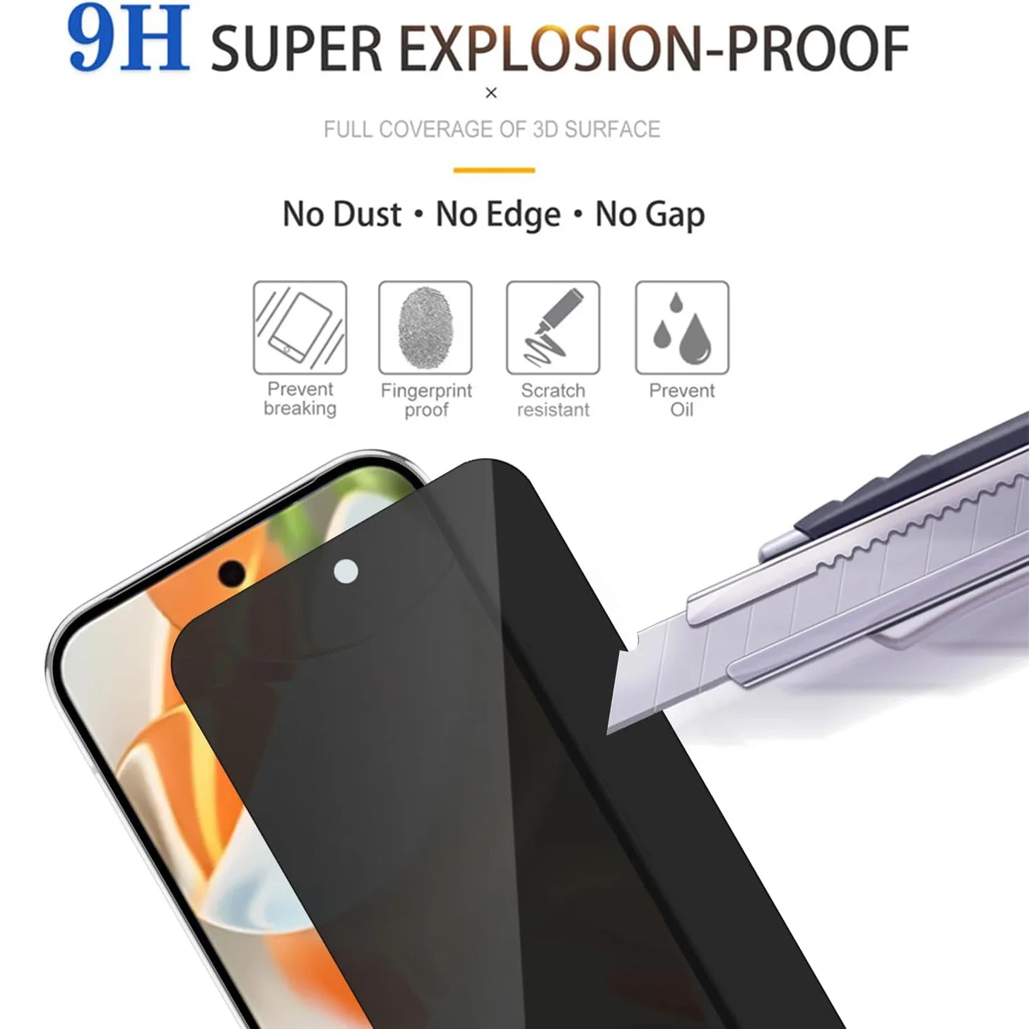 9H Sichtschutz aus gehärtetem Glas für Google Pixel 10 9 8 7 6 5 Pro – Bild 4