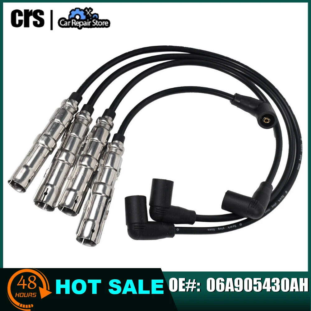 Zündspule 06A905430AH 06A905430AJ 06A905430AP 4Pcs Zündkerze Draht Für VW Sitz Käfer CADDY TOURAN AUDI Golf