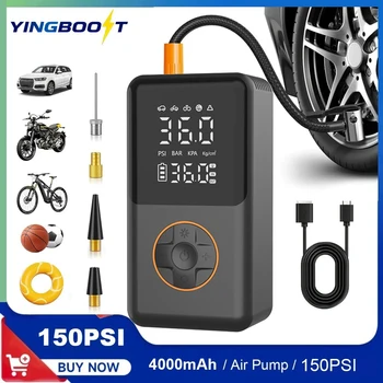 YINGBOOST Mini-Fahrradreifenpumpe, 150 PSI, Reifenfüller, Luftkompressor, kabellos, Luftpumpe für Auto