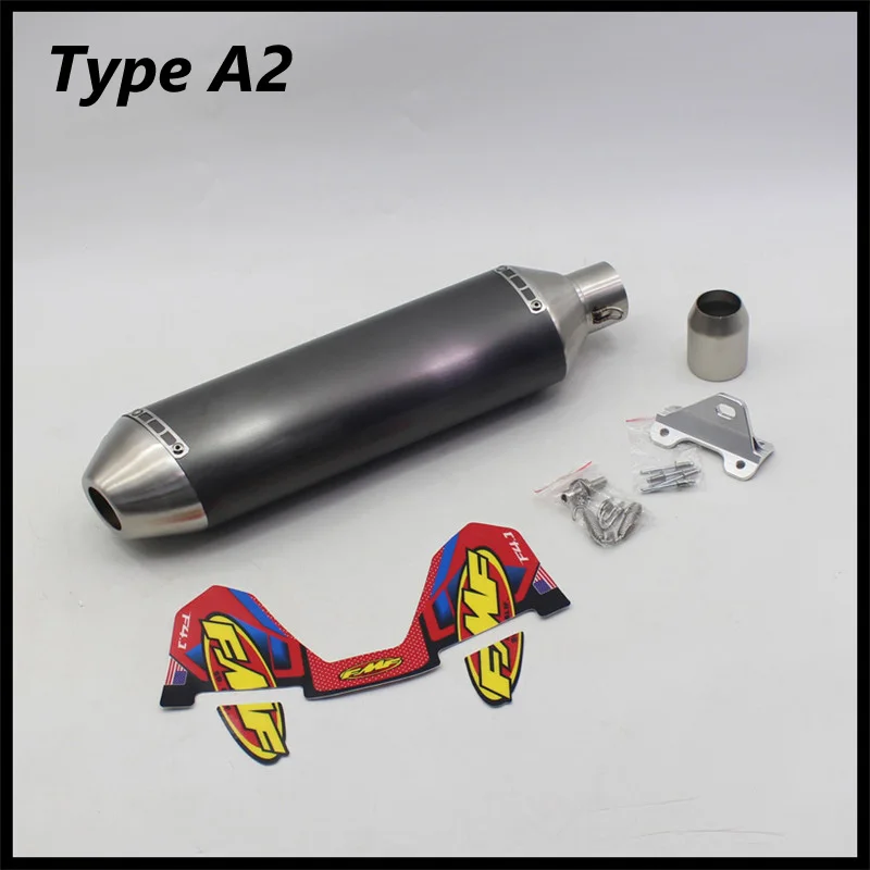 Länge 470mm Einlass 51mm Motorrad-Auspuffrohr FMF 4T Schalldämpfer – Bild 4
