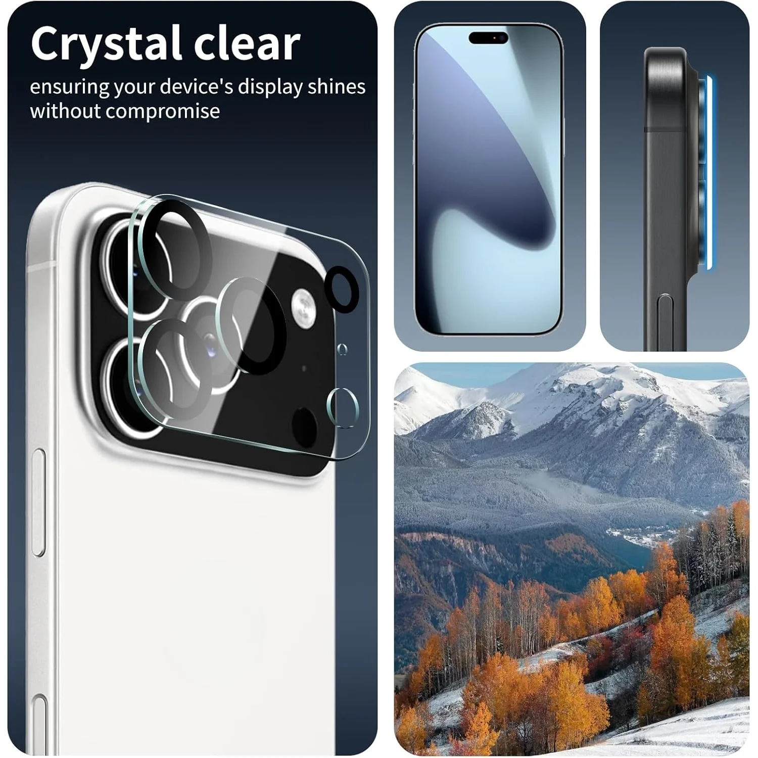 Gehärtete Glas-Kameralinsen-Schutzfolien für iPhone 18 Pro (3 Stück) – Bild 4
